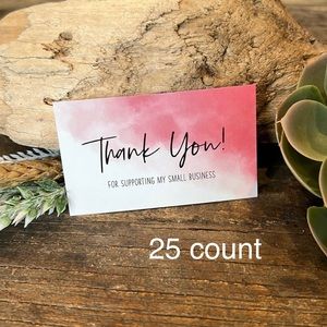 3/$20📦 Thank You cards - 25 pack -watercolour thank you